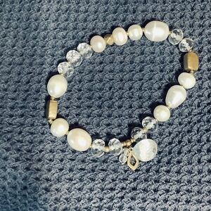 NEW, Silpada KR Brass, Crystal, Pearl, Sterling Silver